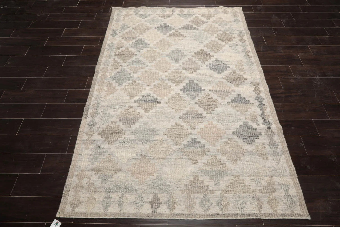 LoomBloom 5x8 Beige Authentic Southwestern Moroccan Wool Oriental Area Rug-2