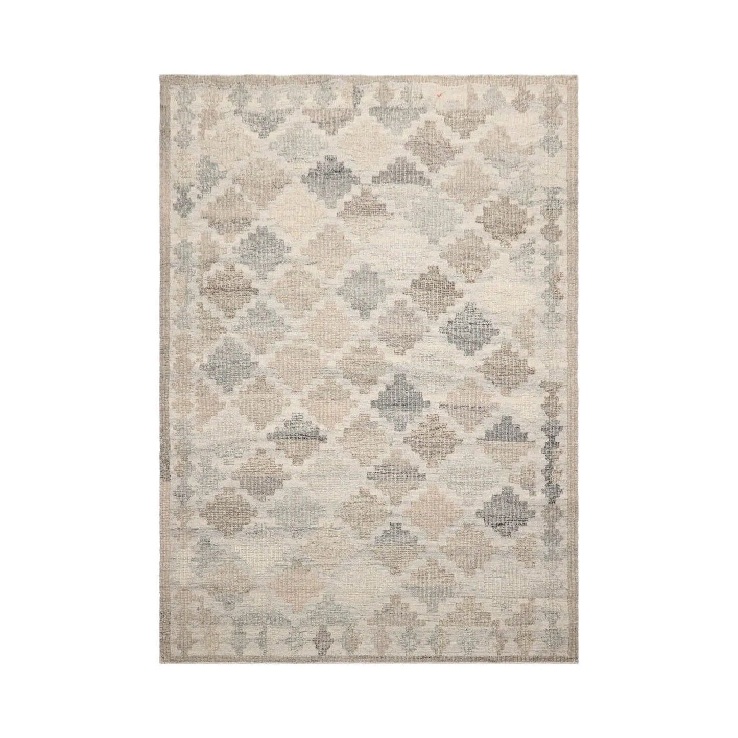 LoomBloom 5x8 Beige Authentic Southwestern Moroccan Wool Oriental Area Rug-1