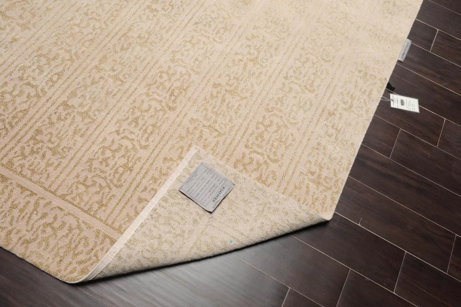 6' 1''x9' 1'' Hand Knotted Tibetan 100% Wool Tibetan Transitional  Oriental Area Rug Beige,Champagne Color-4
