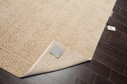 6' 1''x9' 1'' Hand Knotted Tibetan 100% Wool Tibetan Transitional  Oriental Area Rug Beige,Champagne Color-4