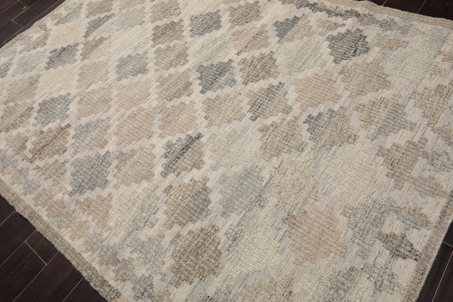 LoomBloom 5x8 Beige Authentic Southwestern Moroccan Wool Oriental Area Rug-3