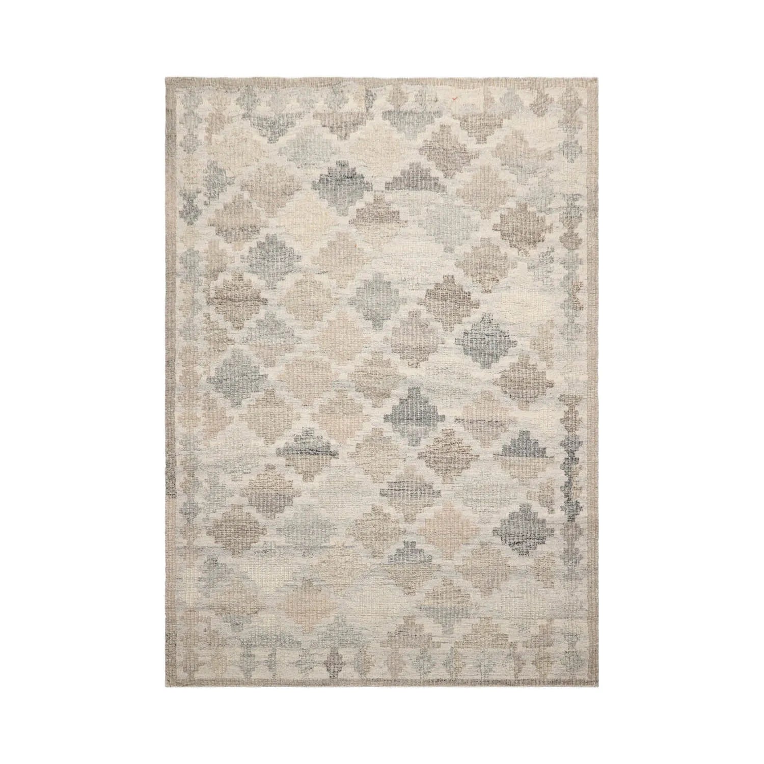LoomBloom 5x8 Beige Authentic Southwestern Moroccan Wool Oriental Area Rug-1