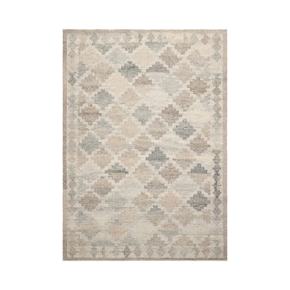 LoomBloom 5x8 Beige Authentic Southwestern Moroccan Wool Oriental Area Rug-1