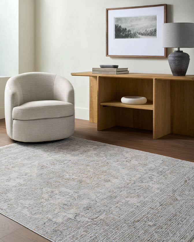 Zerrick Traditional Light Gray Area Rug-2