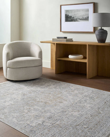 Zerrick Traditional Light Gray Area Rug-2