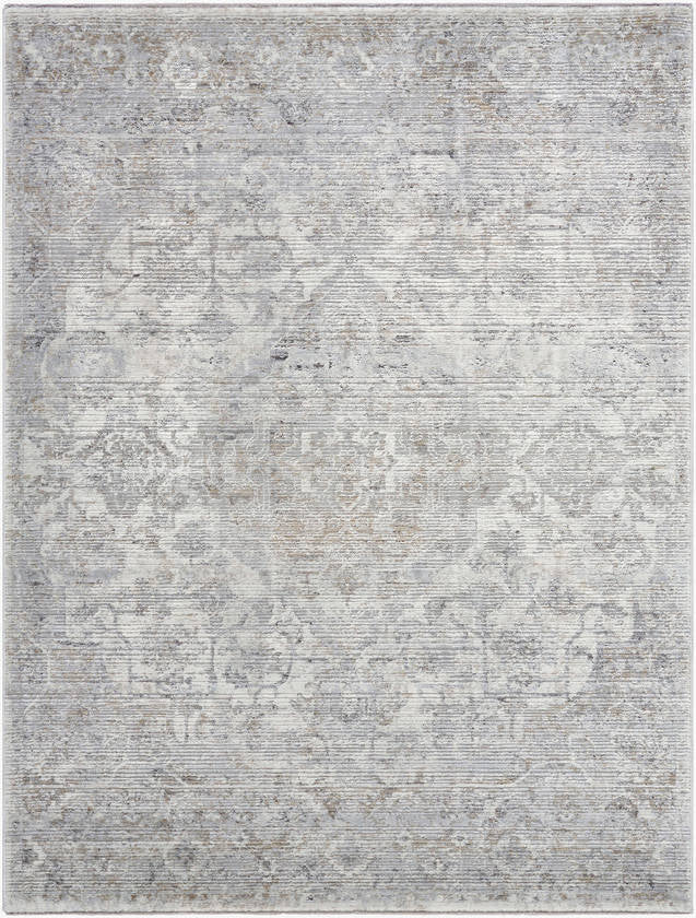 Zerrick Traditional Light Gray Area Rug-0
